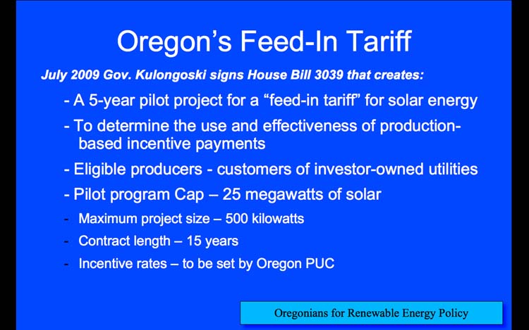 Introduction to Feed-in Tariffs, Slide 12